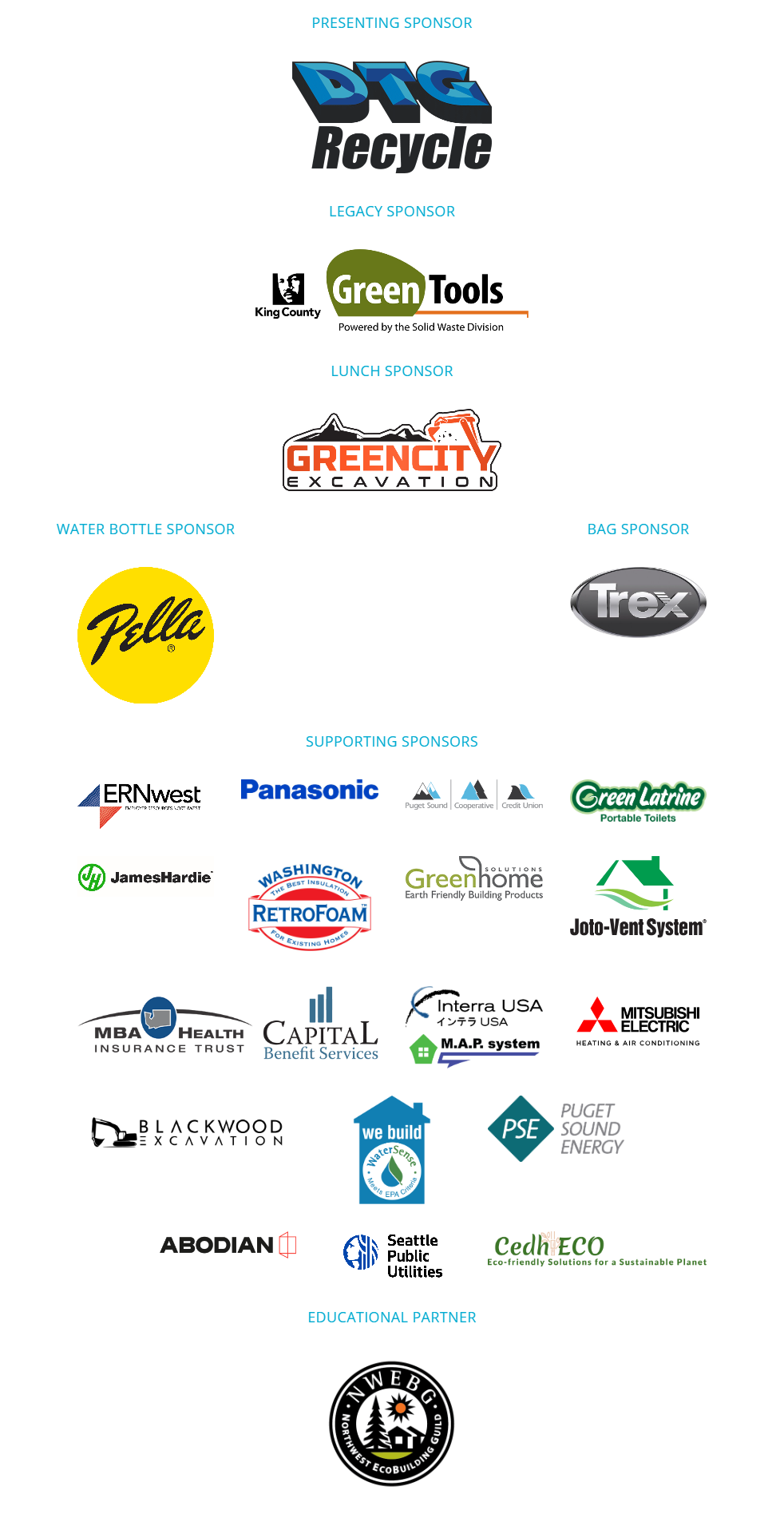 2023 Built Green Conference Sponsors