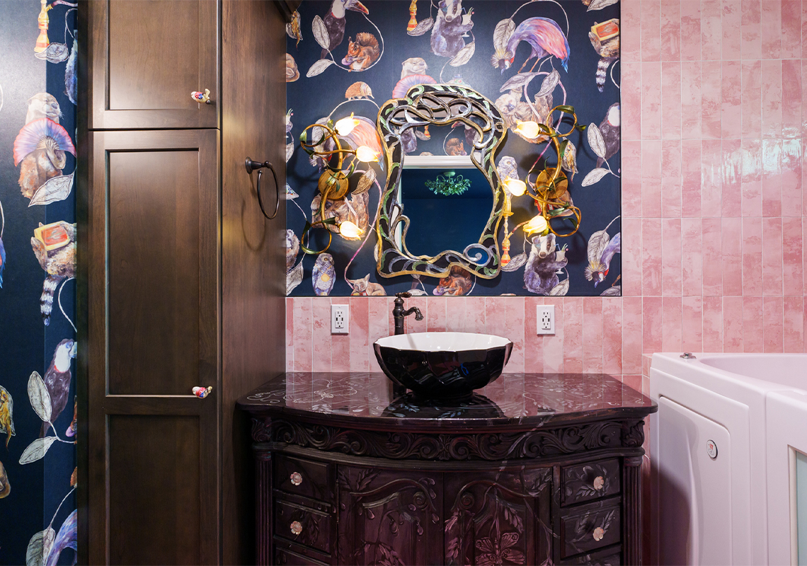 Coons Construction Eclectic Artist’s Remodel, bathroom