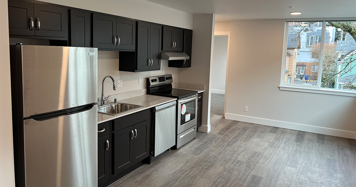 Habitat for Humanity condos in Capitol Hill, kitchen